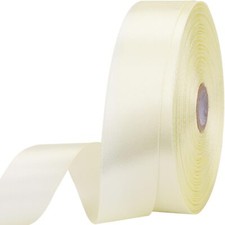 1 inches 50 Yard Rice White Satin Ribbon for Gift Wrapping Wedding Crafts Chr...