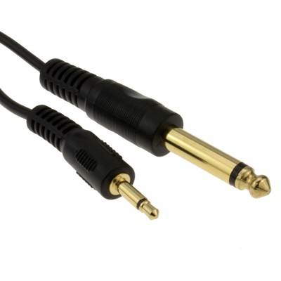 3.5mm Mono Jack Stecker Auf 6.35mm Mono Klinke Kabel 50cm/1m/2m/3M