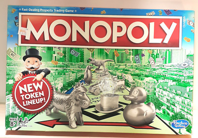 Hasbro Monopoly C1009 Classic Board Game With New Token Lineup complete