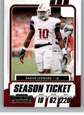 2021 Contenders Draft Season Ticket #87 Darius Leonard South Car. State Bulldog