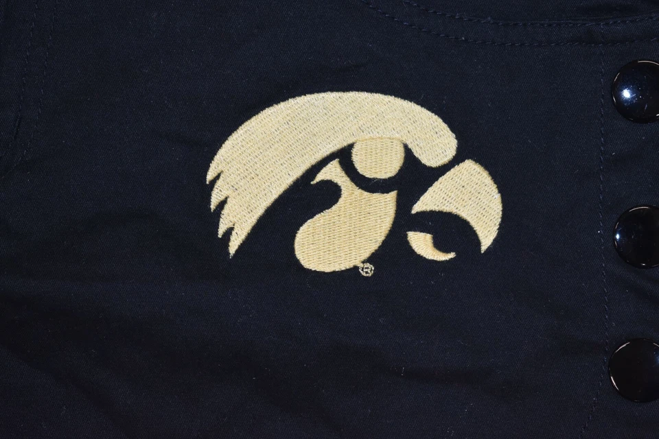 E5 NCAA Campus Classics Womens Iowa Hawkeyes Black Shorts NWT Sizes 1-13 - Image 2 of 4