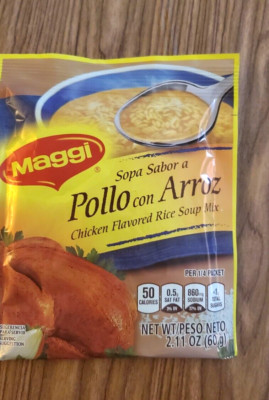 6 PACK CHICKEN FLAVORED RICE SOUP /SOPA MAGGI SABOR POLLO CON ARROZ