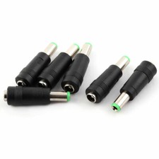 6.5mm x 3mm Male to 5.5mm x 2.1mm Female DC Power Connector Jack Adapter 6 Pcs