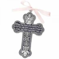 4 Pewter Baptism Bless The Child Guardian Angel Cross Crib Medal For Girl, New, on sale 4 Pewter Baptism Bless The Child Guardian Angel Cross Crib Medal For Girl, New, on sale