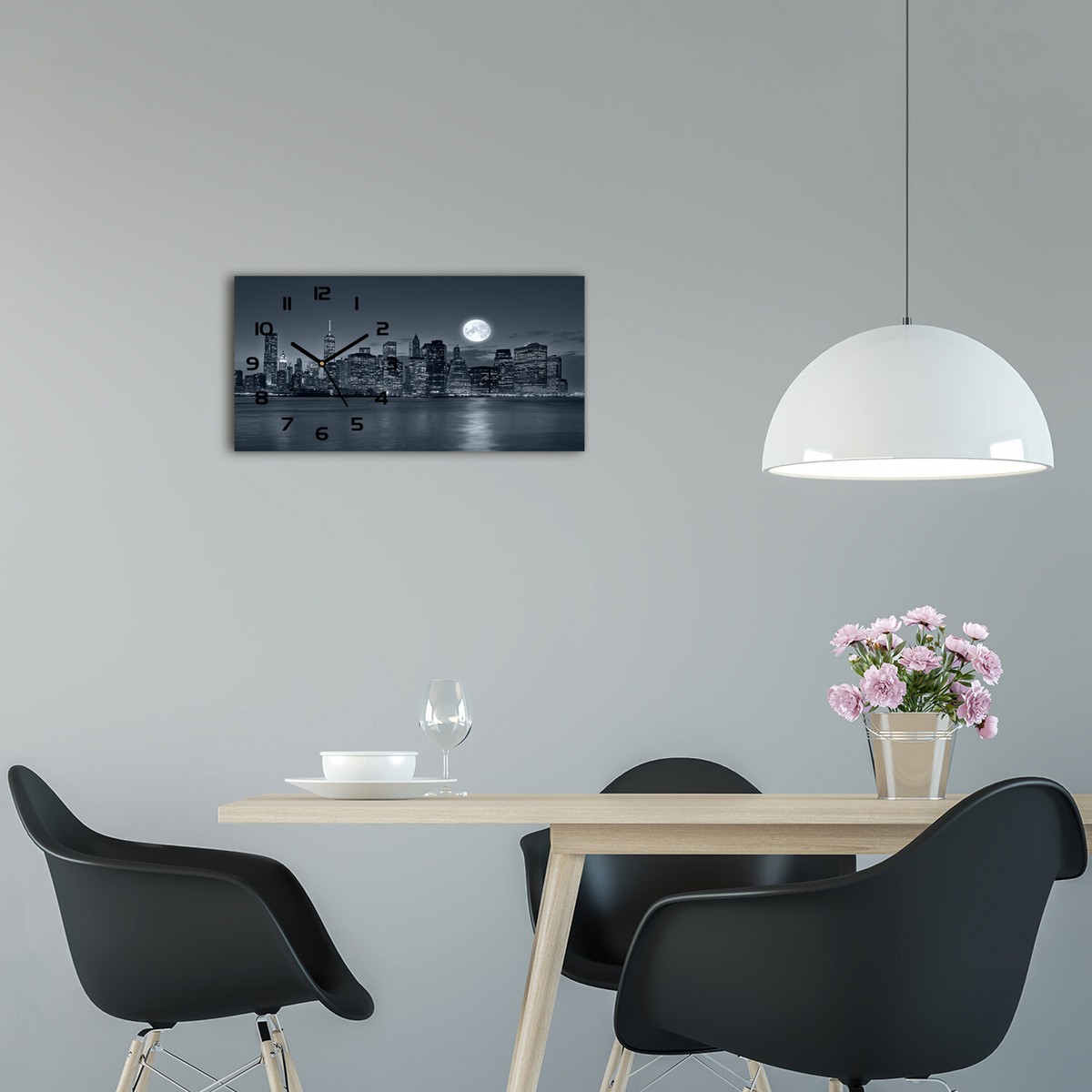 Tableau Photo Sur Verre Trempé 100x70 Cm - Impression Panoramique "Paris La Nuit" - Décoration Murale Pour Salon Ou Cuisine