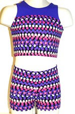 Gymnastics, Dance, Shorts and Top Child Size XS, S.