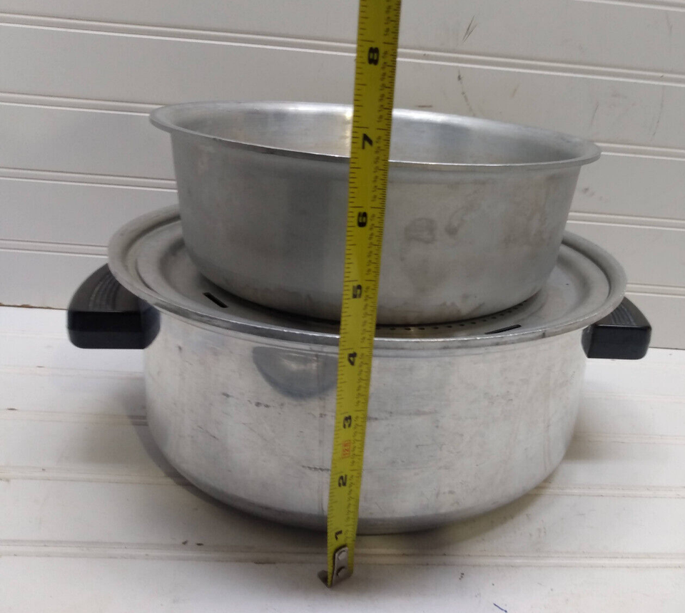 KitchenCraft Kitchen Craft 4Qt Aluminum Stock Pot Steamer Pan Double