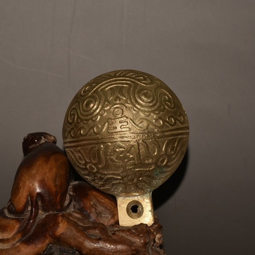 Chinese Antique Ancient Collection Pure Copper Tiger Head Bell - Picture 6 of 9