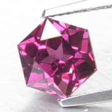2.66Cts Nice Looking Natural Rhodolite Garnet 7.5mm Hexagon Cut Loose Gemstone