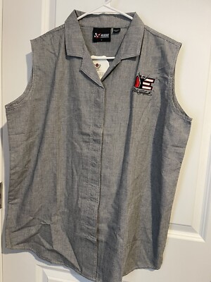 Chase Authentic Size L Dale Earnhardt Sleeveless Blouse  Button Front Blouse