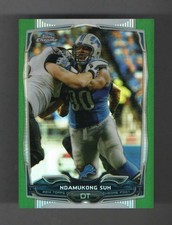 2014 Topps Chrome - Ndamukong Suh #38 Green Refractor Detroit Lions Nebraska