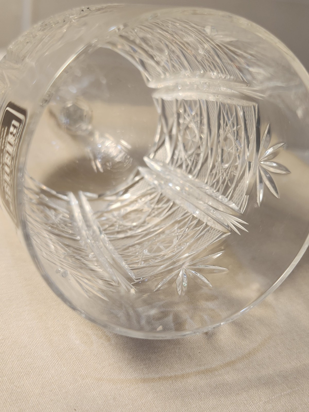 Set Of 4 Riedel San Michele Cut Multisided Stem 8.5" Water Wine Goblets Glasses