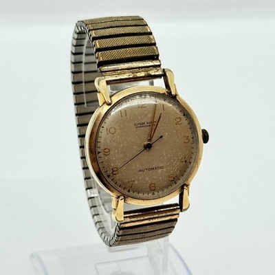 Ulysse Nardin Uhr Gold Beige Automatik Chronometer Herren Selten Auth