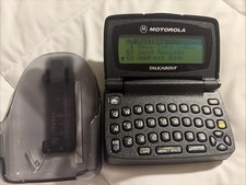 VINTAGE MOTOROLLA TALKABOUT A06PKB5806AA PAGER WITH BELT CLIP