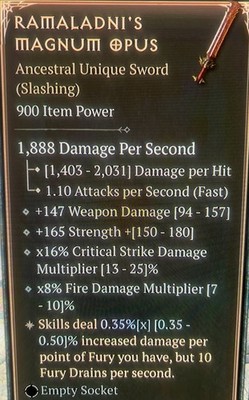 Diablo 4   Lord Of Hatred S13. Ancestral Magum Opus! NO MAX HP! Crit Dmg, STR