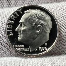 1976-S Roosevelt Dime Deep Cameo Proof receive coin pictured see description5396