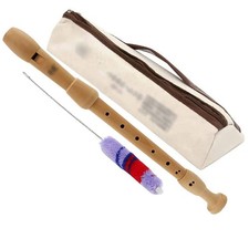 Wooden Baroque Alto Recorder 8 Hole Flute Instrument with Bag Cleaning Stick