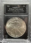 Rare Beckett Holder - Brilliant Uncirculated 2002 American Silver Eagle 1 Oz ASE