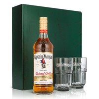 Captain Morgan Geschenksets GrüN Longdrinkglas Relief