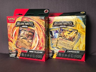 Pokemon TCG Ninetales EX & Zapdos EX Deluxe Battle Deck (one each) NEW Sealed