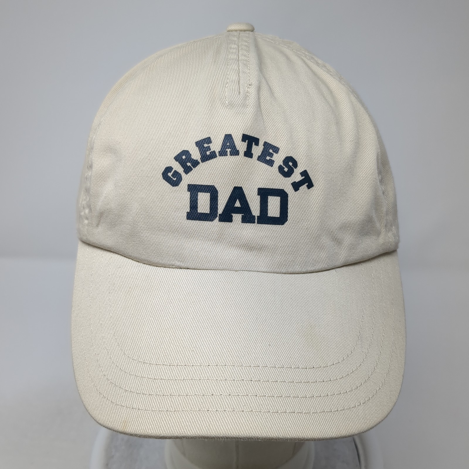 Greatest Dad Strapback Hat Solid Beige One Size A… - image 2