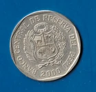 Coin Peru 1 Nuevo Sol 2000 Ku/Ni VF