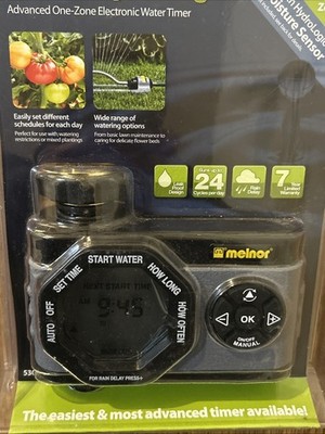 Melnor HydroLogic 53015 One-Zone Electronic Water Timer Soil Sensor Ready NEW
