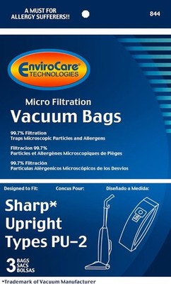 3 Sharp PU 2 Microfiltration Upright Vacuum Cleaner