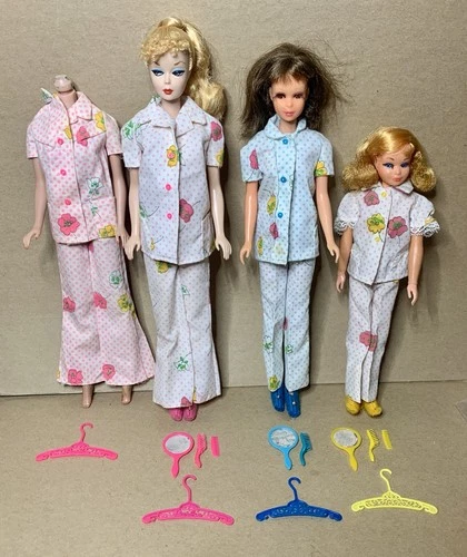 Vintage Barbie Francie Skipper SWEET DREAMS SLEEPY TIME GAL 4 Sets