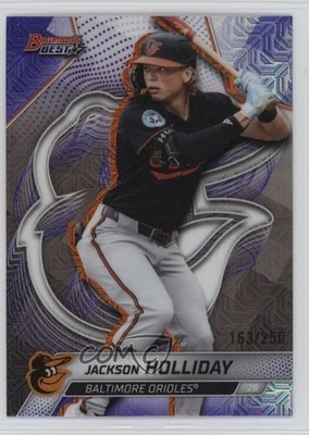 2025 Bowman's Best Purple Mojo Refractor 163/250 Jackson Holliday #32 1ty1