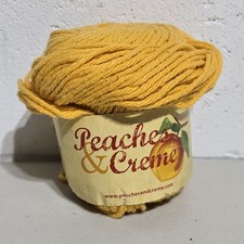 Peaches  Creme 100 Cotton Yarn Gold 2.5oz 4 Ply Worsted Skein