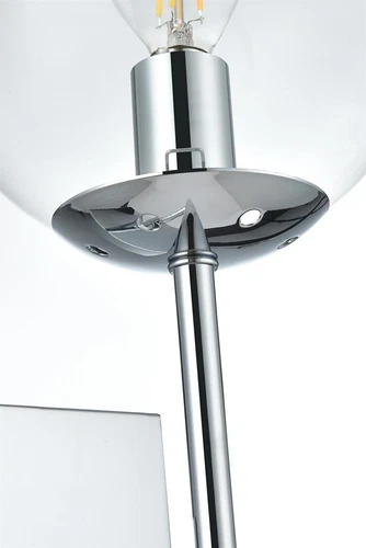 Living District Neri 6" Wall Sconce Clear Shade In Chrome - Picture 6 of 7