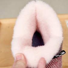 Men Women Plush Lining Boots Slip-on Non-Slip Bedroom Booties Winter Memory Foam
