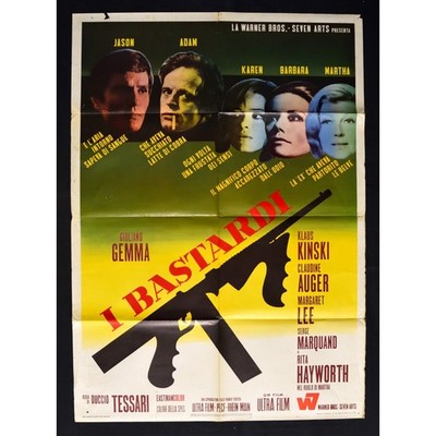 Plakat I BASTARDI Kinski Gemma Auger Lee Hayworth Tessari Mitra Auto A212