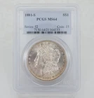 1881-S Morgan $1 Dollar Silver Dollar Coin PCGS MS64 San Francisco CN1020