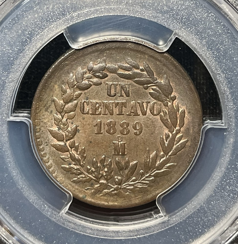 Mexico 1889 1 Centavo PCGS MS63BN Tinge Of Original Red Mint Luster~ ZA-016 - Picture 1 of 3