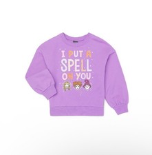 Disney Hocus Pocus Girls Halloween Fleece Sweatshirt - Size S 6-6X NWT