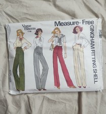 Pantalone donna vintage modello Vogue 1798 misura omaggio vita 28 taglio