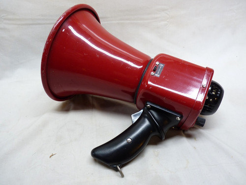 MEGAPHONE Audio Alert Hailer Vintage Kidde S-226 SEE VIDEO Full Metal Comm Grade