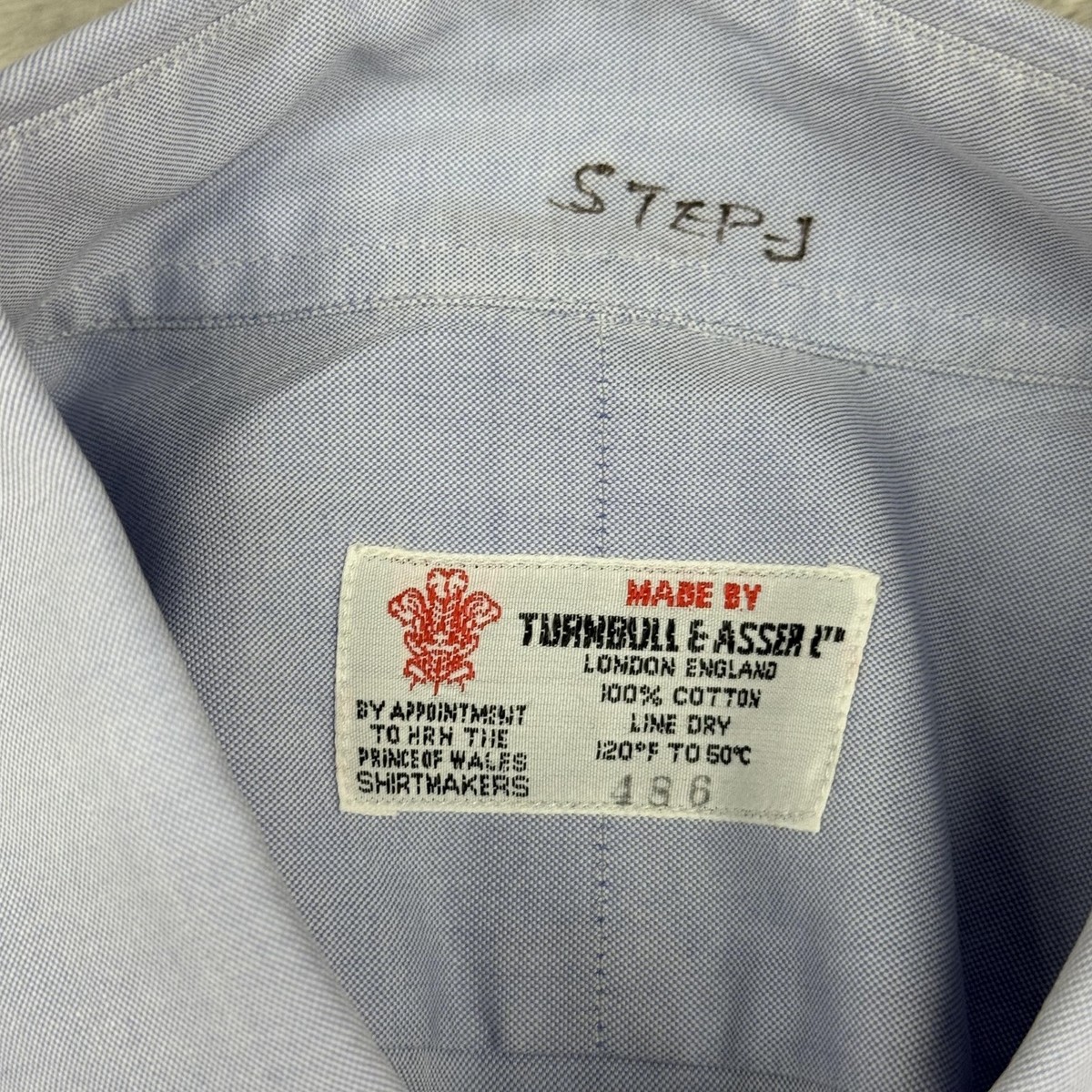 Vintage Turnbull & Asser Shirt Mens XL Blue Button Down