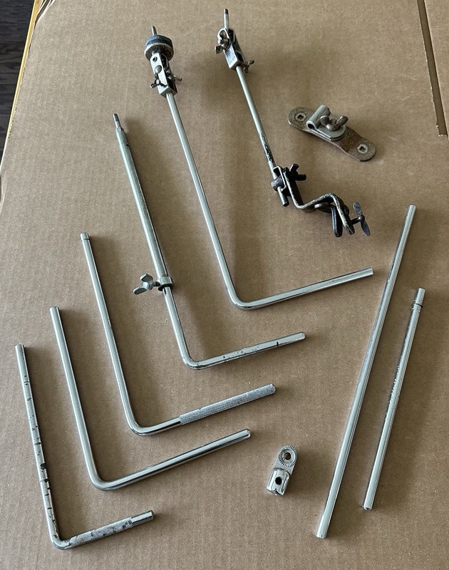 Vintage Slingerland Bass Kick Drum L Cymbal Arm Parts Lot Radio King