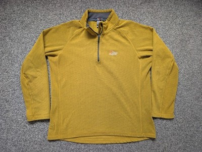 Lowe Alpine Micro Fleece Herren groß gelb Aleuten Waffel Mittelschicht Wandern Fitnessstudio