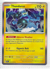Thundurus Pokemon Card Lightning Basic Obsidian Flames 070/197