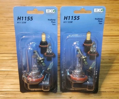 Set Of 2 H11 55 Watt Halogen Replacement Auto Fog Light Bulbs Eiko New
