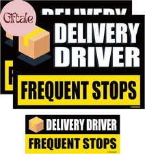 Delivery Driver Car Magnet - Eye-Catching, Reflective, Weather-Resistant - Set o