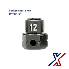 12mm. x 1/2" Drive Nano Socket / Stuby Socket by X1 Tools