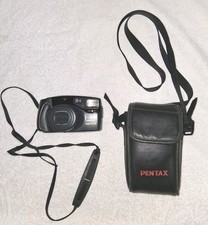 Pentax IQZoom 105-R Compact 35mm Film Camera 38-105mm w/ Case UNTESTED