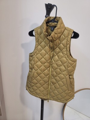 Athleta Whisper Featherless Quilted Puffer Vest Olive Green Plus Women's Size Xs