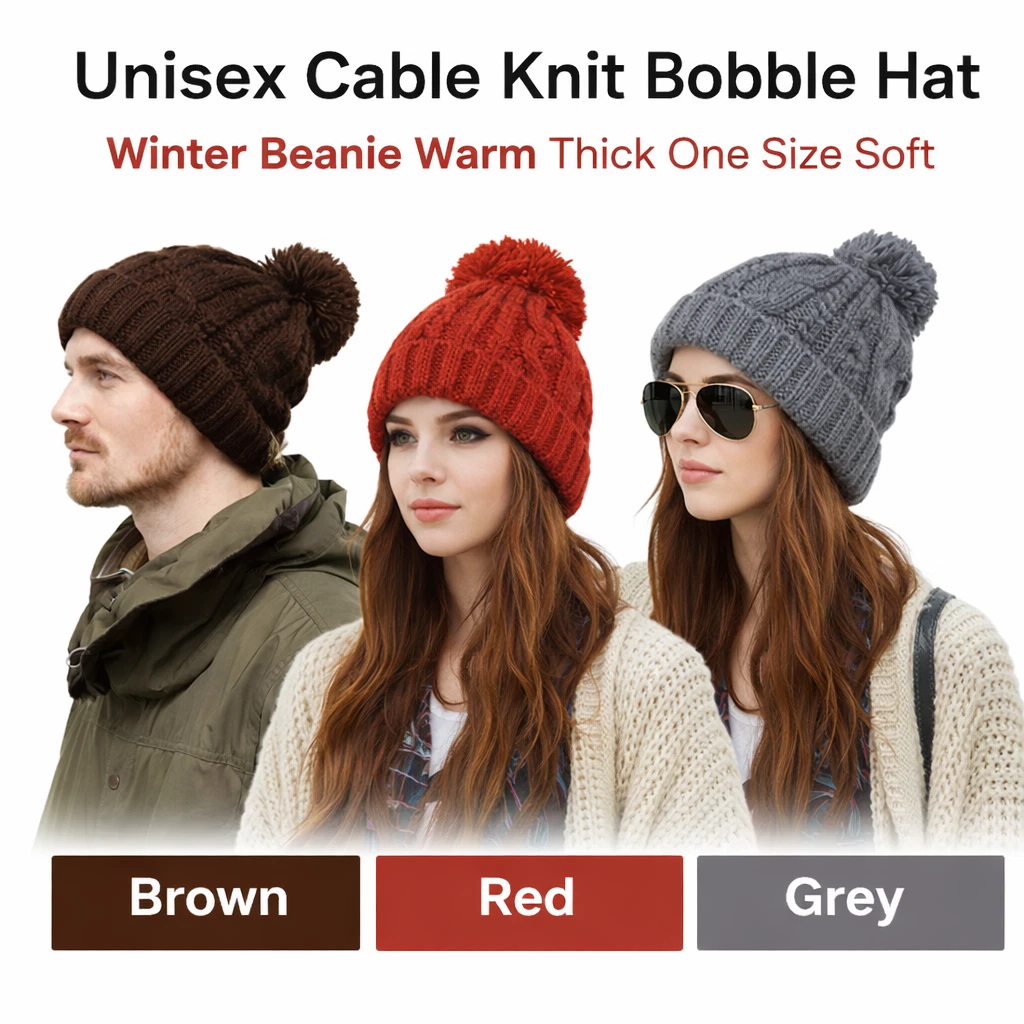 Berretto Arcobaleno Pied De Poule Unisex - Caldo Berretto Invernale Con Risvolto, Morbido, Taglia Unica (63,5-68,6 Cm) - 4