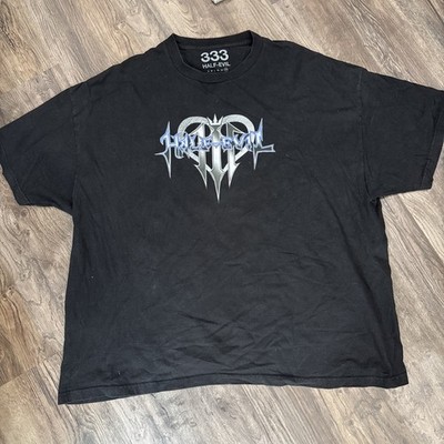 Half Evil 333 Shirt 3XL XXXL Black Mens Cotton Graphic Print Outer Street Wear